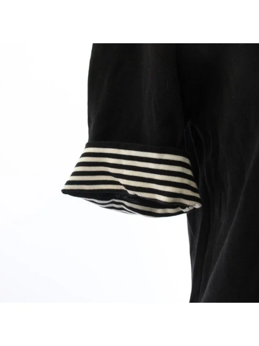 Chanel CC Logo Knit Top Short Sleeve 38 Black Sweater